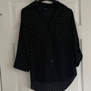 by & by Black Polka Dot Blouse